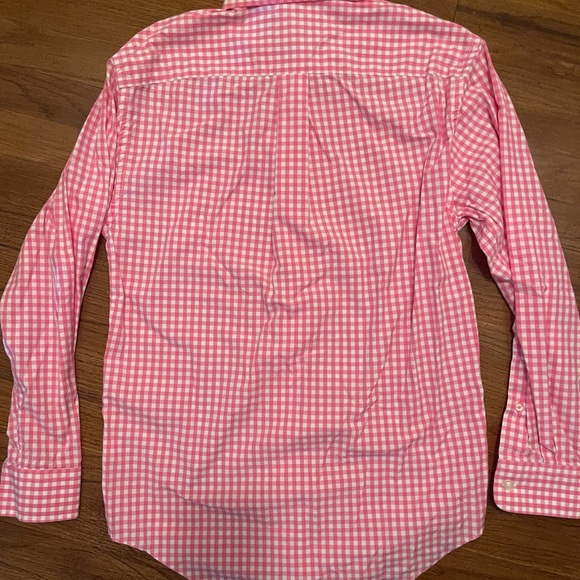 Vineyard Vines Classic Fit Tucker Shirt- Pink and white checked button down - Picture 2 of 3